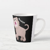 Cute Saber Toothed Tiger Smilodon cartoon Latte Mok (Rechts)