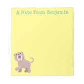 Cute Saber Toothed Tiger Smilodon cartoon Notitieblok (Voorkant)
