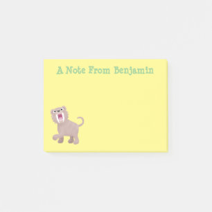 Cute Saber Toothed Tiger Smilodon cartoon Post-it® Notes