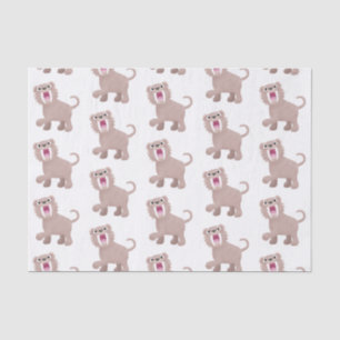 Cute Saber Toothed Tiger Smilodon cartoon Tissuepapier