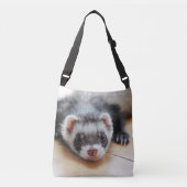 Cute Sable Ferret Crossbody Tas (Voorkant)