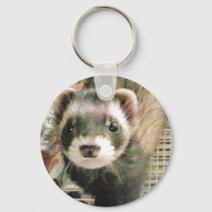 Cute Sable Ferret Sleutelhanger