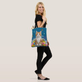 Cute Sac fourre-tout chat et papillon (Sur le modèle)