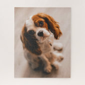 Cute Sad Eyes Red White Cocker Spaniel Puppy Dog Legpuzzel (Verticaal)