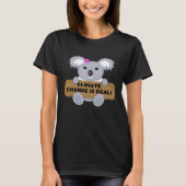 Cute Sad Koala Beer met klimaatverandering is echt T-shirt (Voorkant)