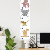 Cute safari animal cartoon poster (Thuiskantoor)