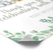 Cute Safari Animal Gender Neutral Favor Table Sign Poster (Hoek)