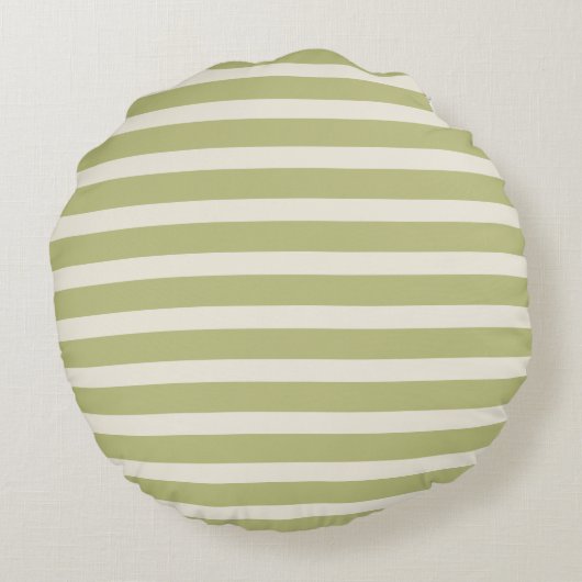 Cute Safari Animal Green Stripes Baby aap Baby Rond Kussen (Achterkant)