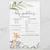 Cute safari animals Baby prediccard (Voorkant)