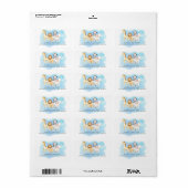 Cute Safari Animals Baby shower Adres Label (Full Sheet)