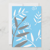 Cute Safari Animals Baby shower Boy Invitation Kaart (Achterkant)