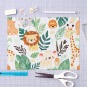 Cute Safari Animals Jungle Pattern Tissuepapier (Craft)