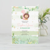 Cute Safari Animals primer cumpleaños Kaart (Staand voorkant)