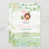 Cute Safari Animals primer cumpleaños Kaart (Voorkant / Achterkant)