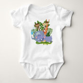 Cute Safari Animals Romper (Voorkant)