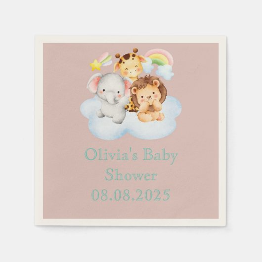 cute safari animals servet (Voorkant)