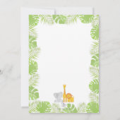 Cute Safari Animals Wild ONE 1st Birthday Kaart (Achterkant)