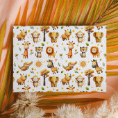 Cute Safari Animals WILD ONE 1st Birthday Photo Kaart
