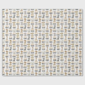 Cute Safari Animals Wild One Cadeaupapier (Vlak)