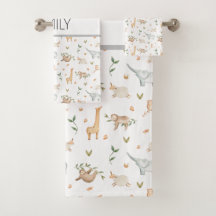 Cute safari animaux enfants kit bain