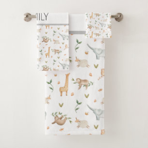 Cute safari animaux enfants kit bain