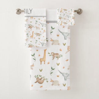 Cute safari animaux enfants kit bain