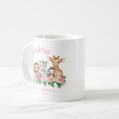 Cute Safari Animaux Fille Baby shower Mug - Jungle (Devant gauche)
