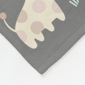 Cute Safari Birth Announcement Fleece Baby Blanket (Hoek)