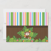 Cute Safari Jungle Animals Baby Shower Invitations (Dos)