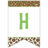 Cute Safari Jungle Animals Birthday bunting banner (Tweede vlag)