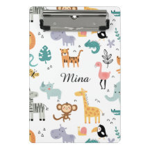 Cute Safari Jungle Animals Personalized Baby Name