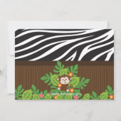 Cute Safari Jungle Animaux Baby Shower Invitations (Dos)