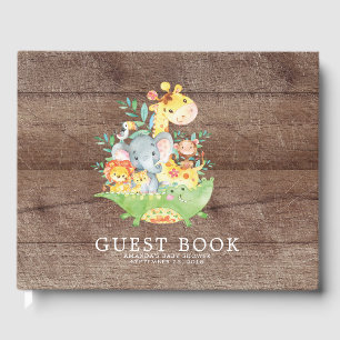 Cute Safari Jungle Baby shower Livre d'or