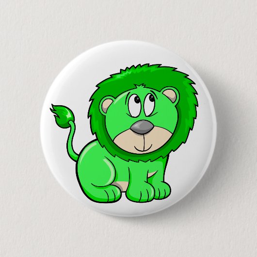 Cute Safari Lion Button (Voorkant)