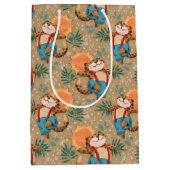 Cute safari luipaardpatroon decoratief  medium cadeauzakje (Voorkant)