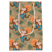 Cute safari luipaardpatroon decoratief  medium cadeauzakje (Achterkant)