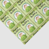 Cute Safari Monkey Happy Birthday Pattern Tissuepapier (Detail)