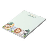 Cute Safari Oerwoud Animals Kinder Notitieblok (Gedraaid)