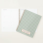Cute Sage Green Plaid Personnalisé (Devant avec enveloppe)