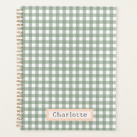 Cute Sage Green Plaid Personnalisé