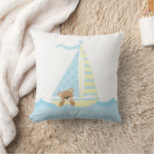 Cute Sailboat Beer Personalized Nursery Kussen (Deken)