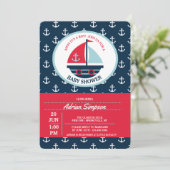 Cute Sailboat Invitation (Debout devant)