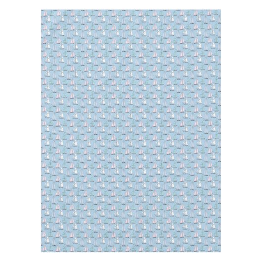 Cute Sailboat Pattern 1 2 Tafelkleed (Voorkant)