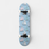 Cute Sailboat Pattern 1 Skateboard (Voorkant)