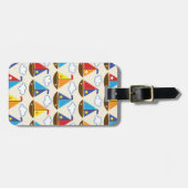 Cute Sailboat Pattern 2 Bagagelabel (Voorkant horizontaal)