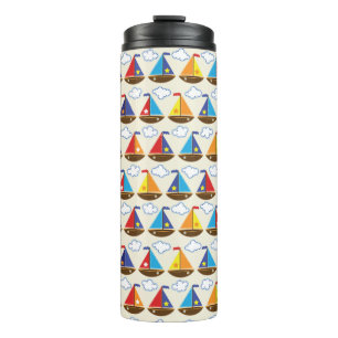 Cute Sailboat Pattern 2 Thermosbeker