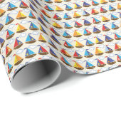 Cute Sailboat Pattern Cadeaupapier (Rol Hoek)