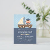 Cute Sailor Boy Nautical Baby Shower Invitations (Debout devant)