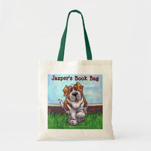 Cute Saint Bernard Book Bag Tote Bag