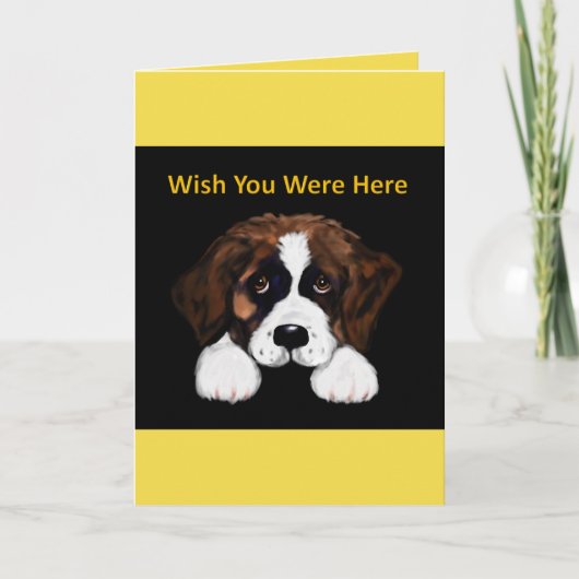 Cute Saint Bernard Kaart (Voorkant)